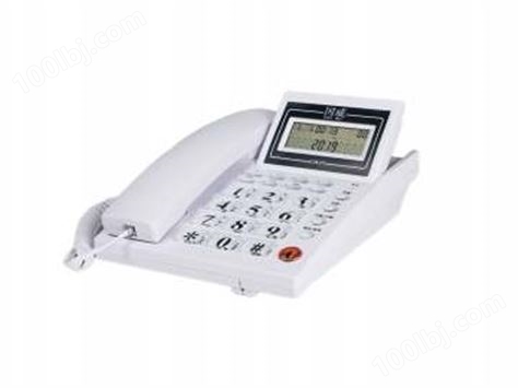 国威GW37型来电显示电话机,白色大屏幕可翻转话机,双接口电话