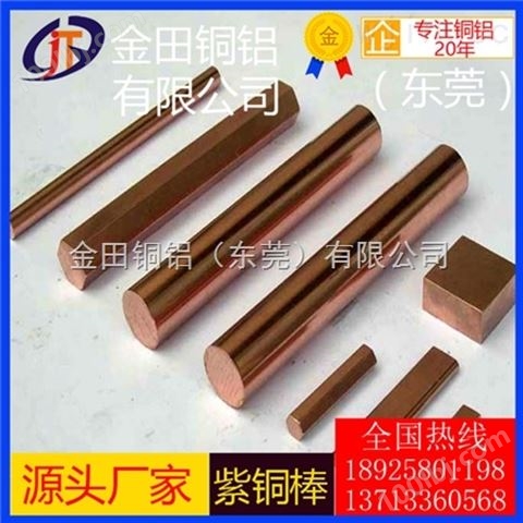 TP1l磷脱氧铜棒 广东T1紫铜棒、C1100红铜棒